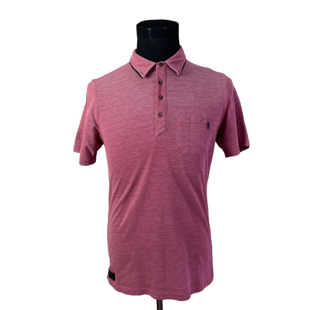 Oakley | Men's Red heather Short Sleeve Polo Shirt Size Small - Picture 2 of 7